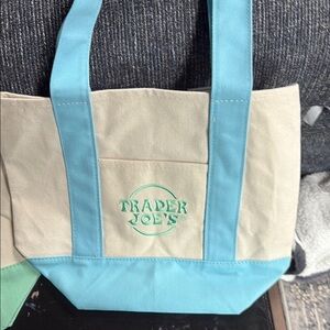 Blue and Cream Tote Bag